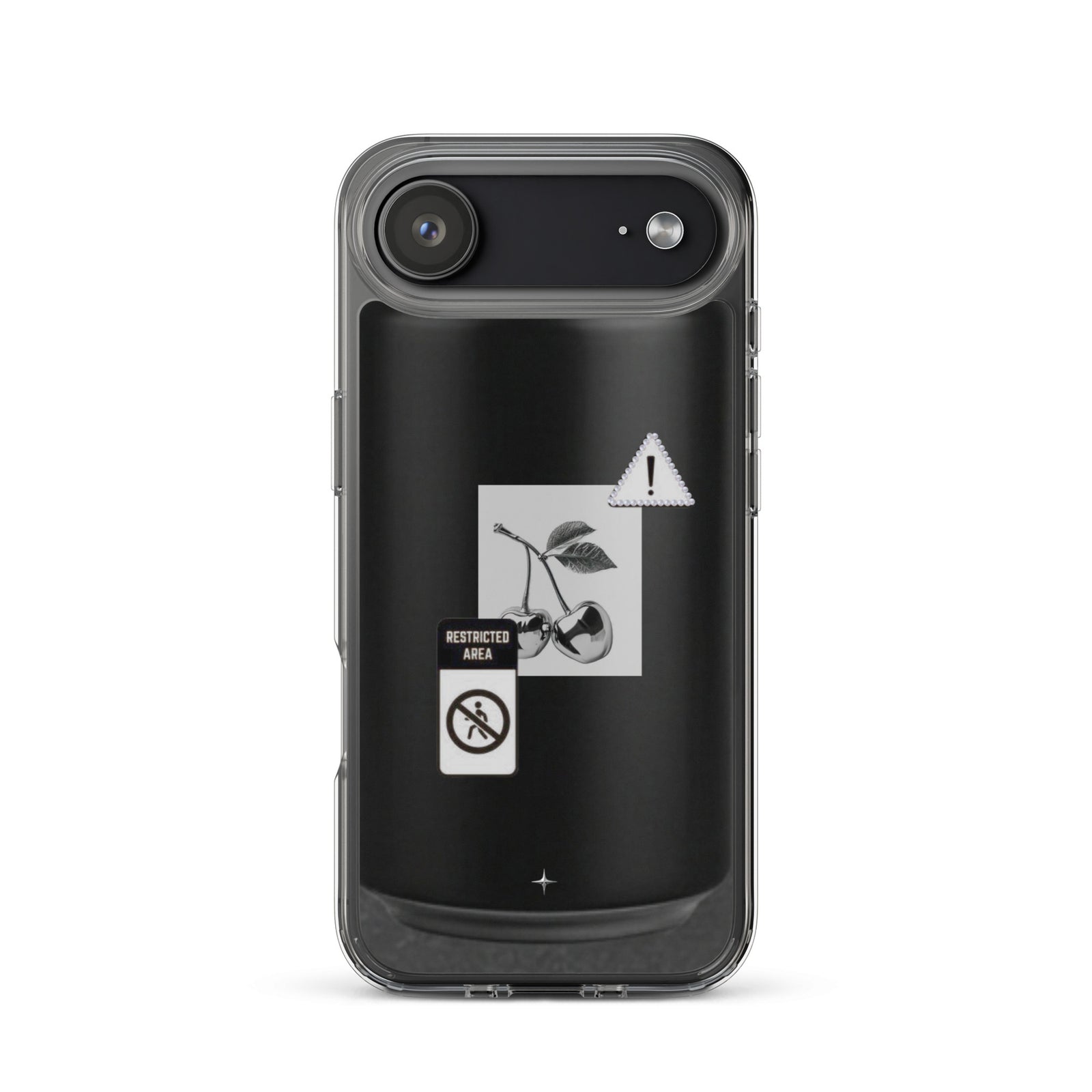 No System black clear iphone case 17  air anti system streetwear minimal dark aesthetic case