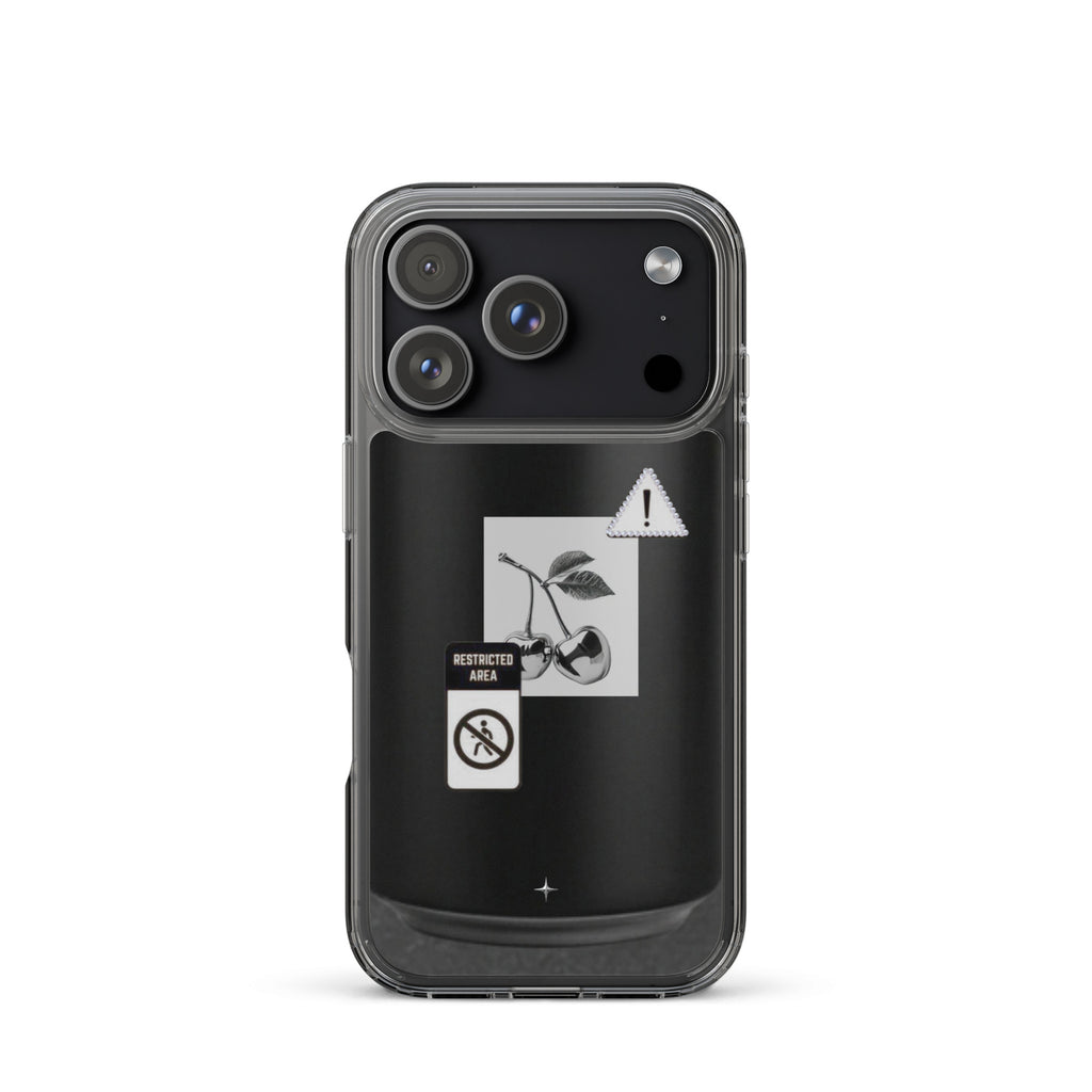 No System black clear iphone case 17 pro anti system streetwear minimal dark aesthetic case