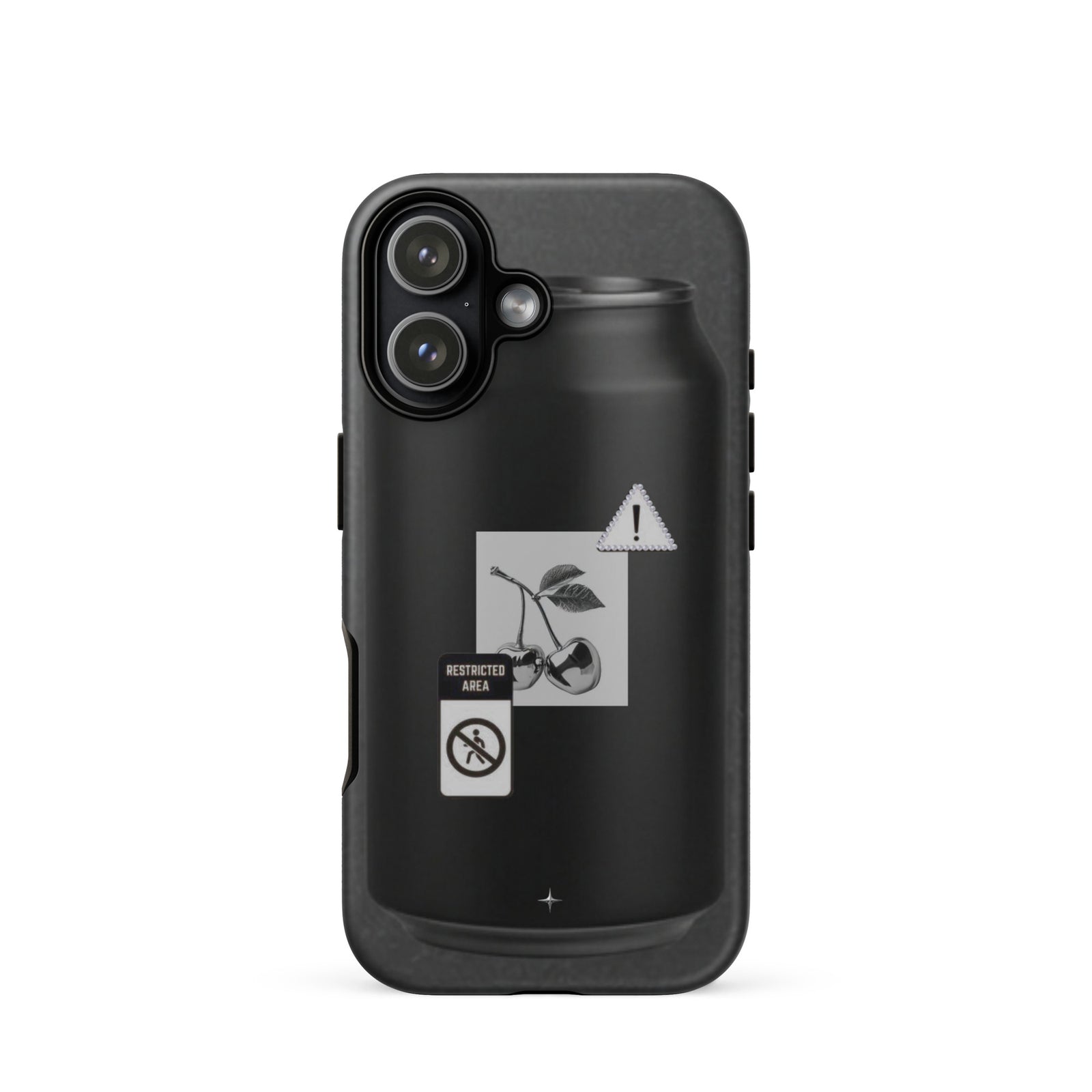 No System black tough iphone case 17 anti system streetwear minimal dark aesthetic case