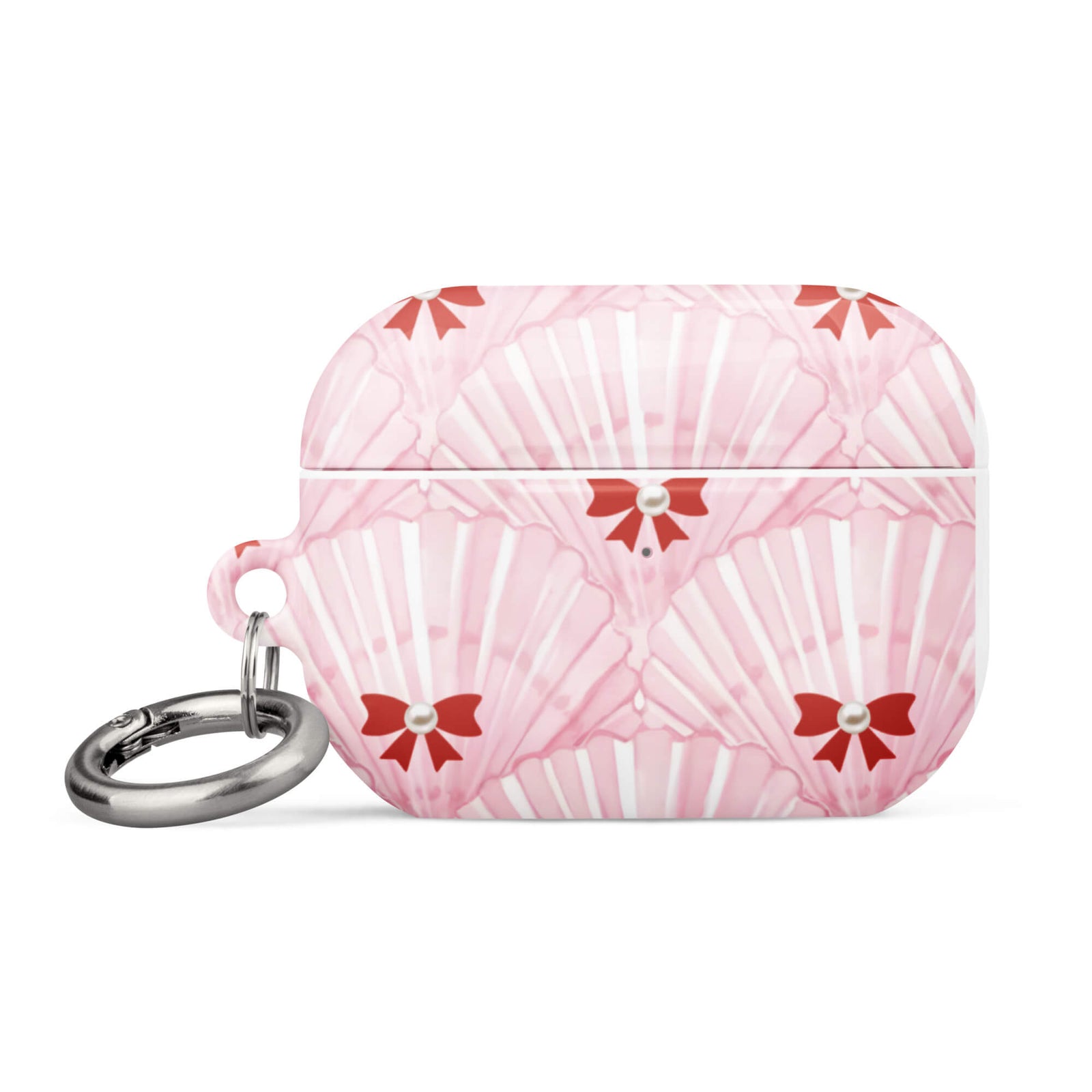 Custom hot pink bow AirPods case pro gen2 cute feminine.