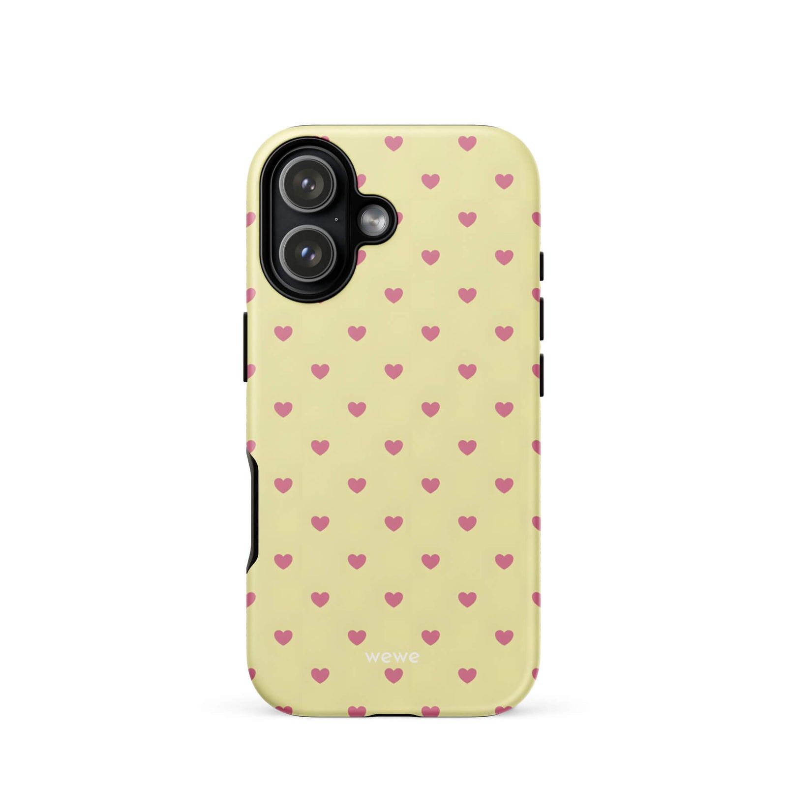 Custom cream yellow polka dot iphone case 17 cheerful gift.