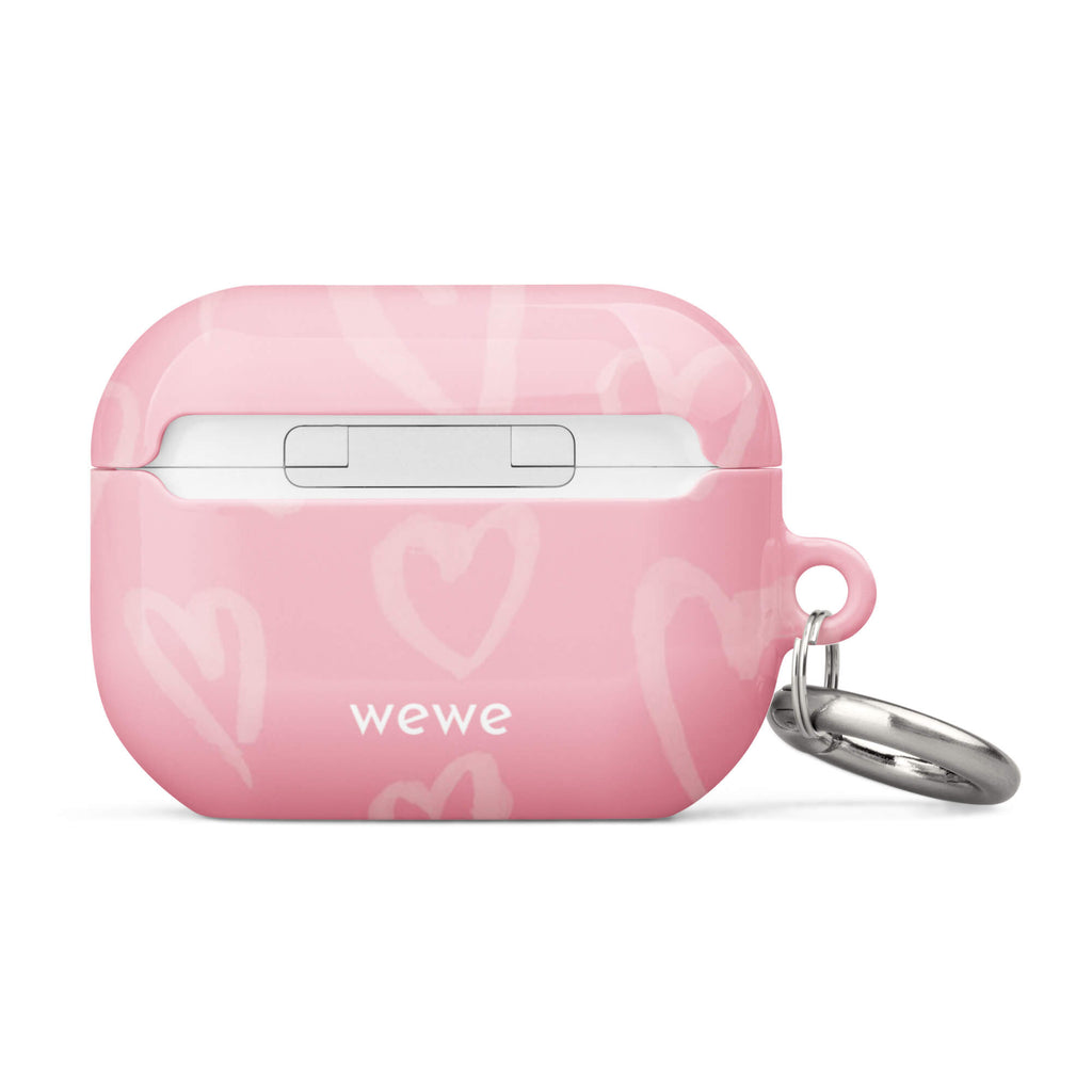 Custom bubblegum pink airpods case pro gen2  fun design back view.