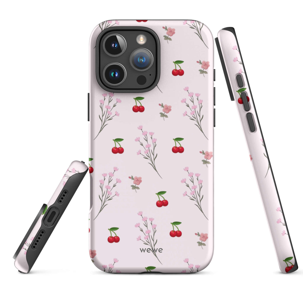 Custom bright floral iphone case 16 pro max cheerful design.
