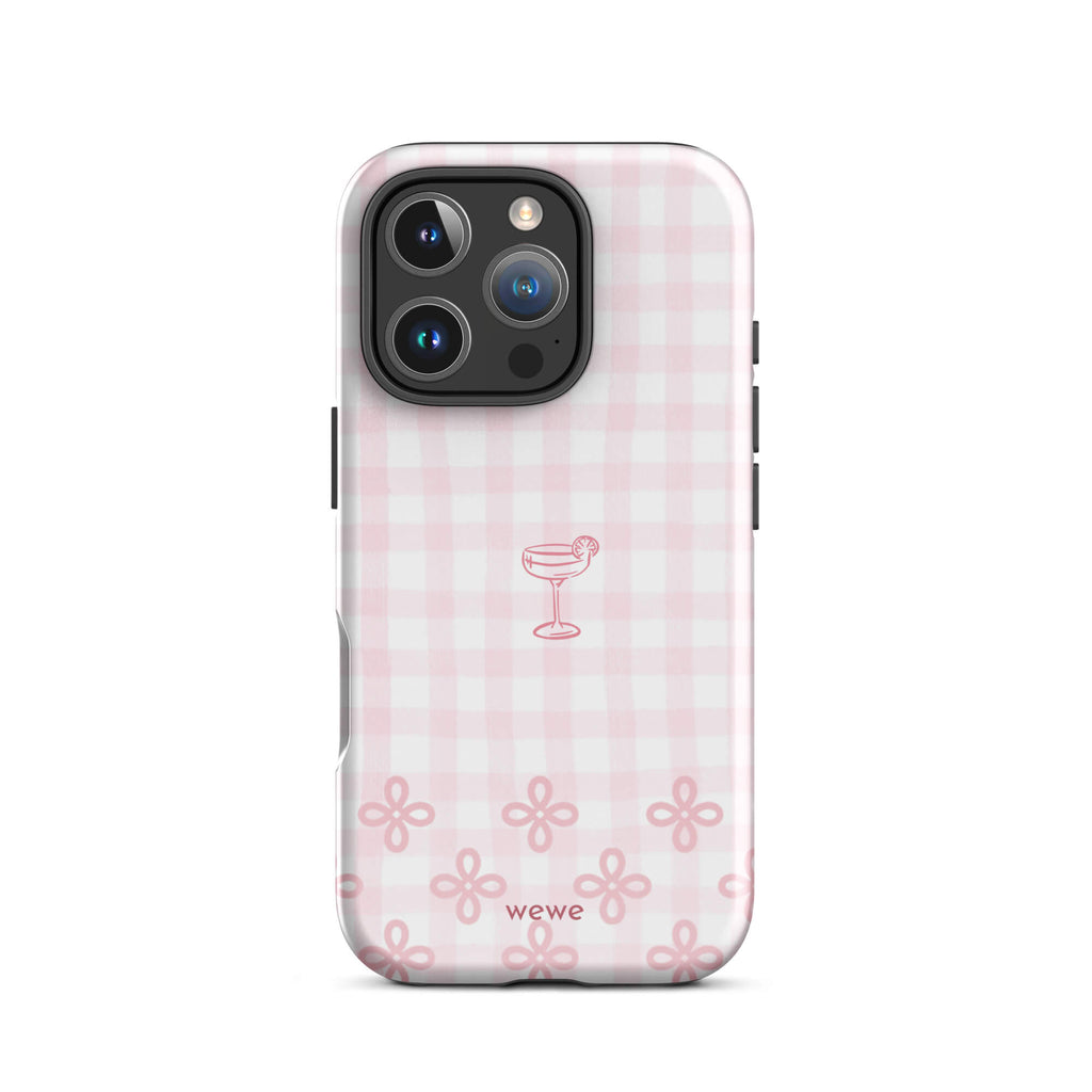 Custom baby pink lace iphone case 16  pro gift idea.