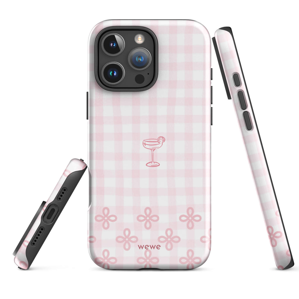 Custom baby pink lace iphone case 16 pro max  romantic aesthetic.