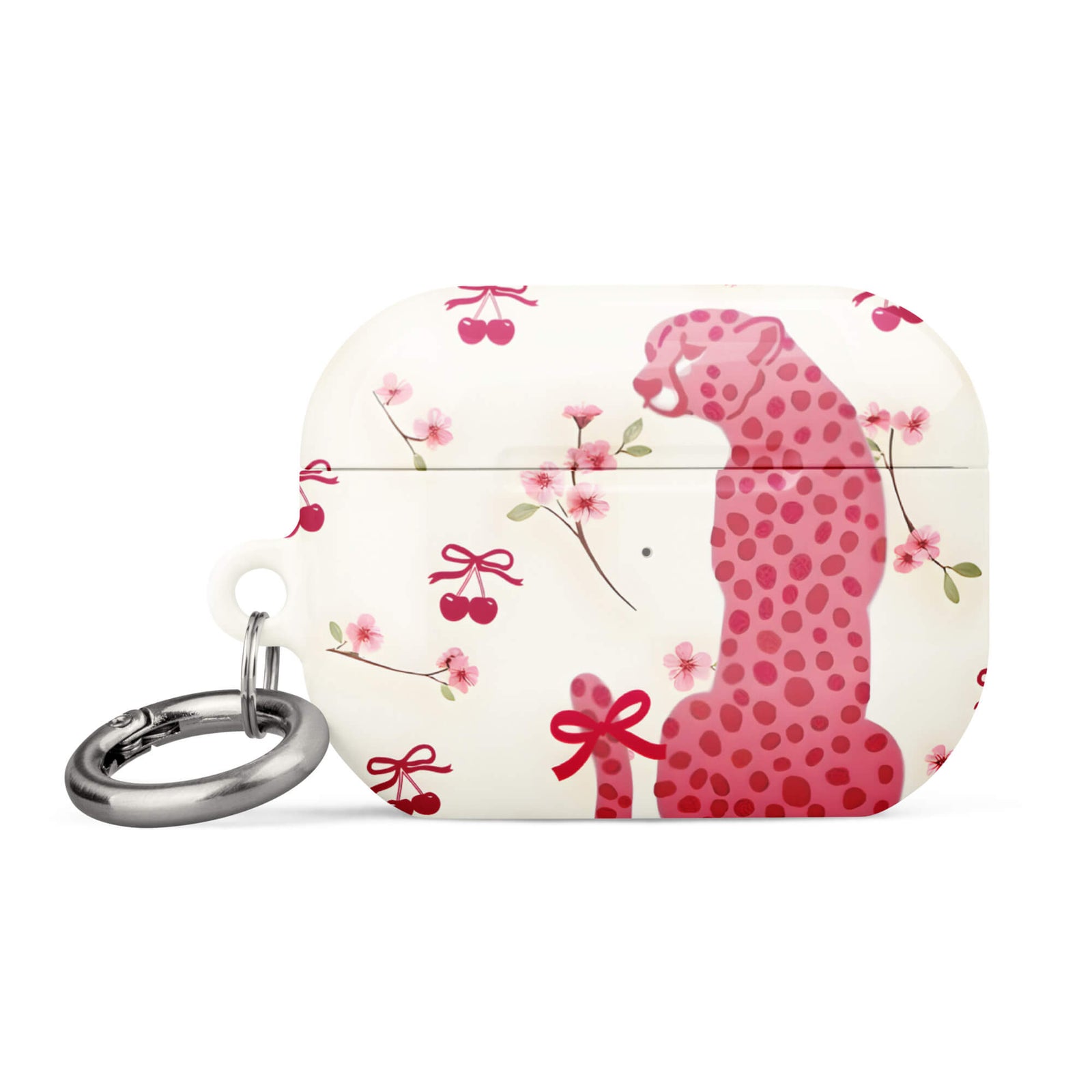 Custom rose leopard print AirPods case pro gen2 trendy.