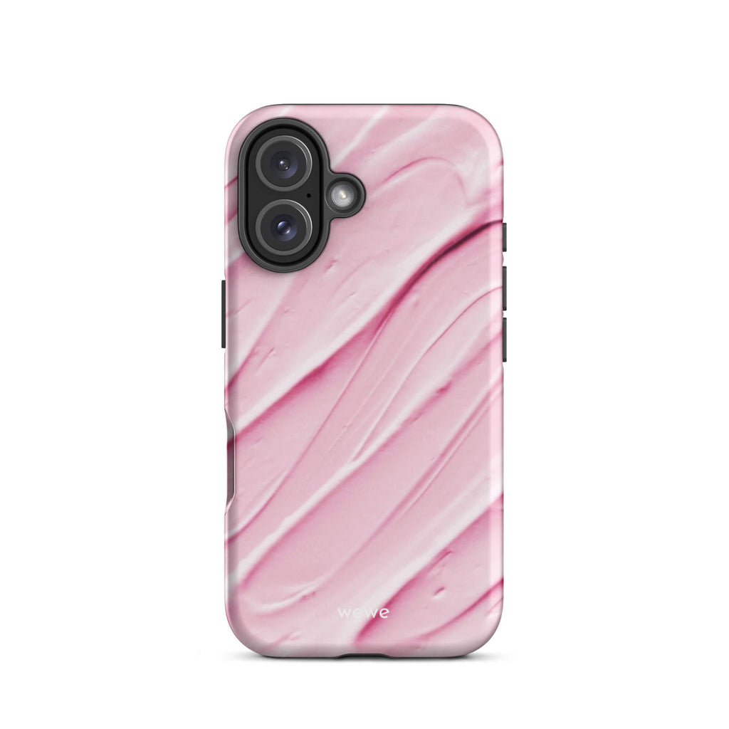Custom strawberry milk iphone case 16 sweet design.