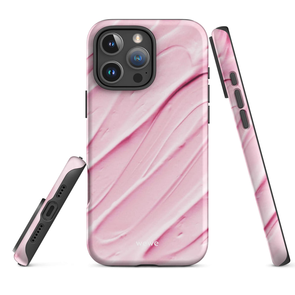 Custom strawberry milk iphone case 16 pro max sweet design.