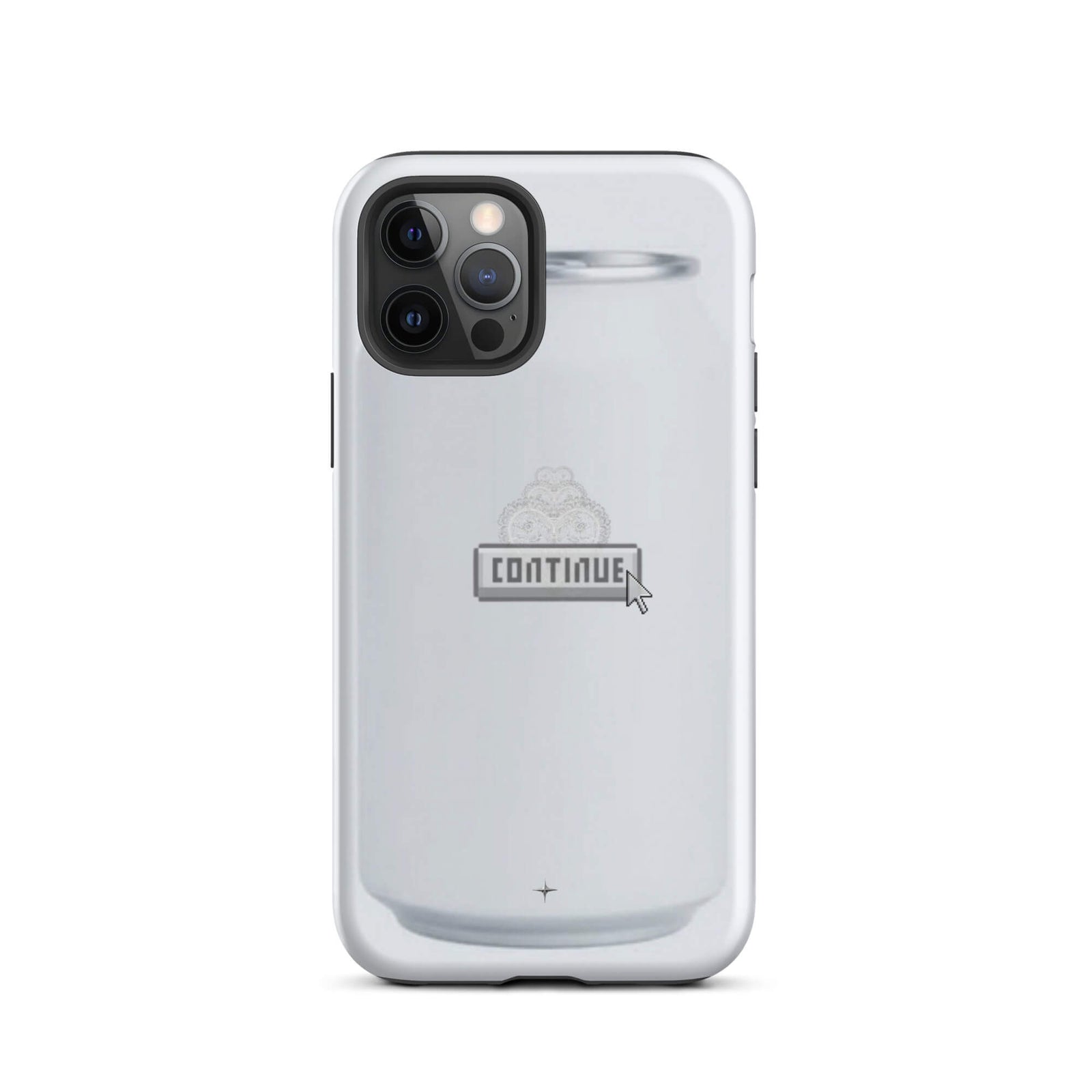 Pure Press white tough iphone 12 pro case minimal clean design smooth aesthetic case artistic style