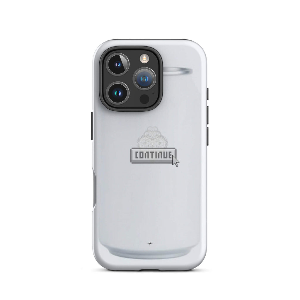 Pure Press white tough iphone 16 pro case minimal clean design smooth aesthetic case artistic style