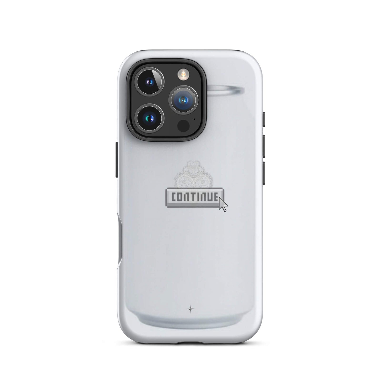 Pure Press white tough iphone 16 pro case minimal clean design smooth aesthetic case artistic style