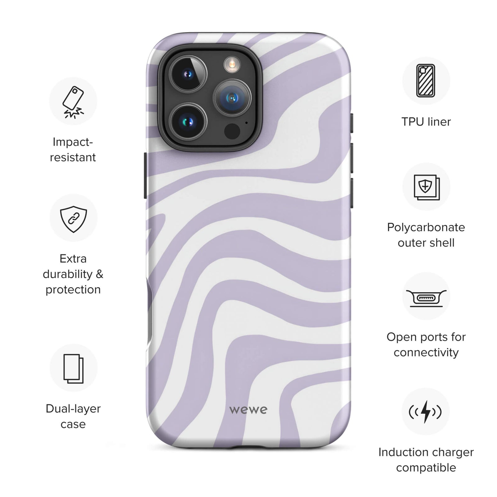 Custom sunday cafe iphone case 16 pro max wireless charging compatible.