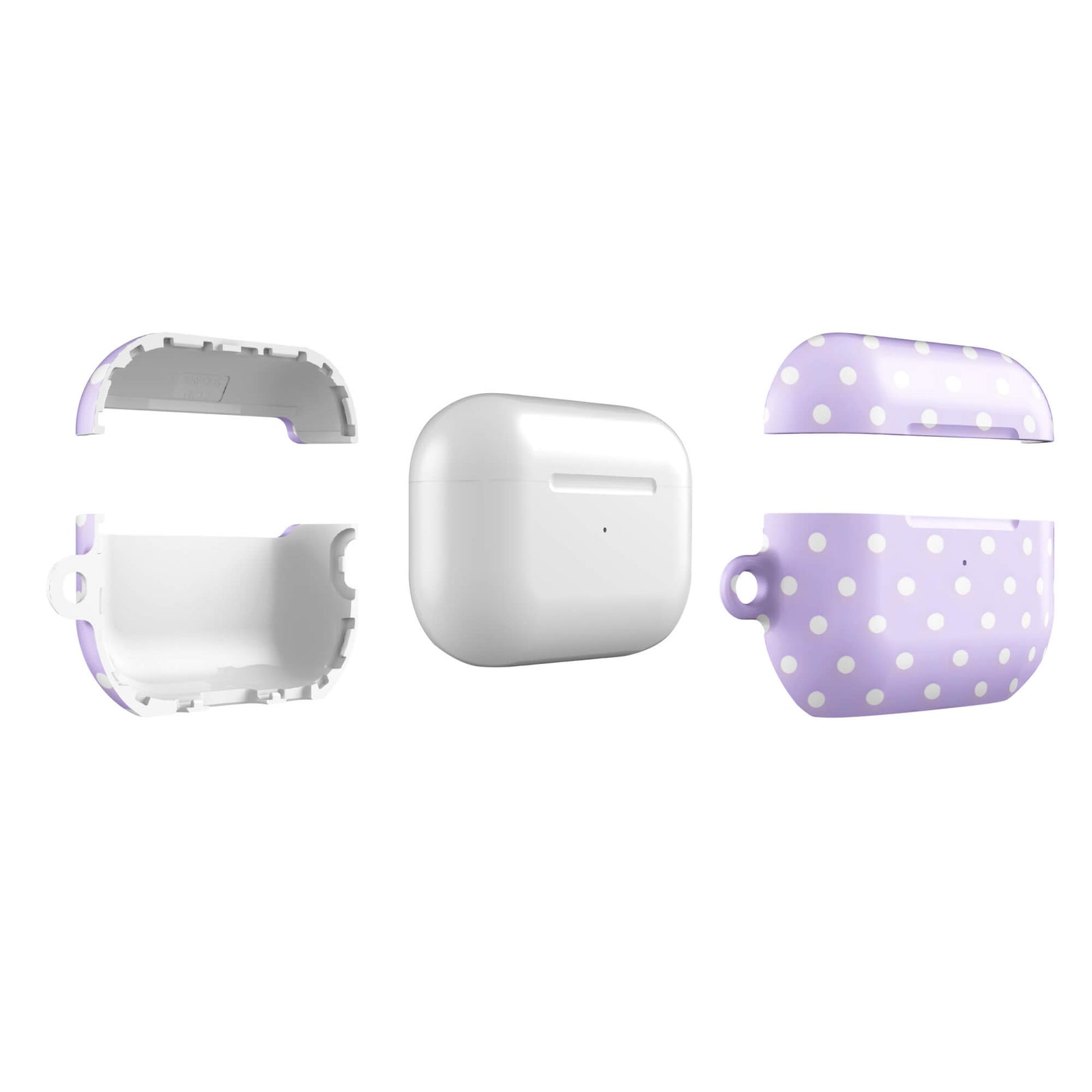 Custom purple polka dot AirPods case pro gen2 slim protective.