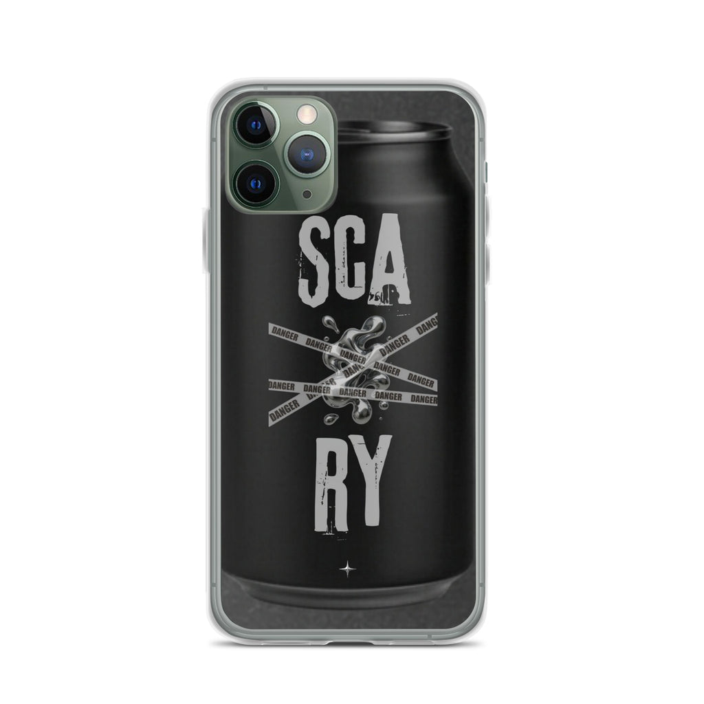 Rebel Press black clear iphone case 11 pro can inspired design streetwear minimal black edition case