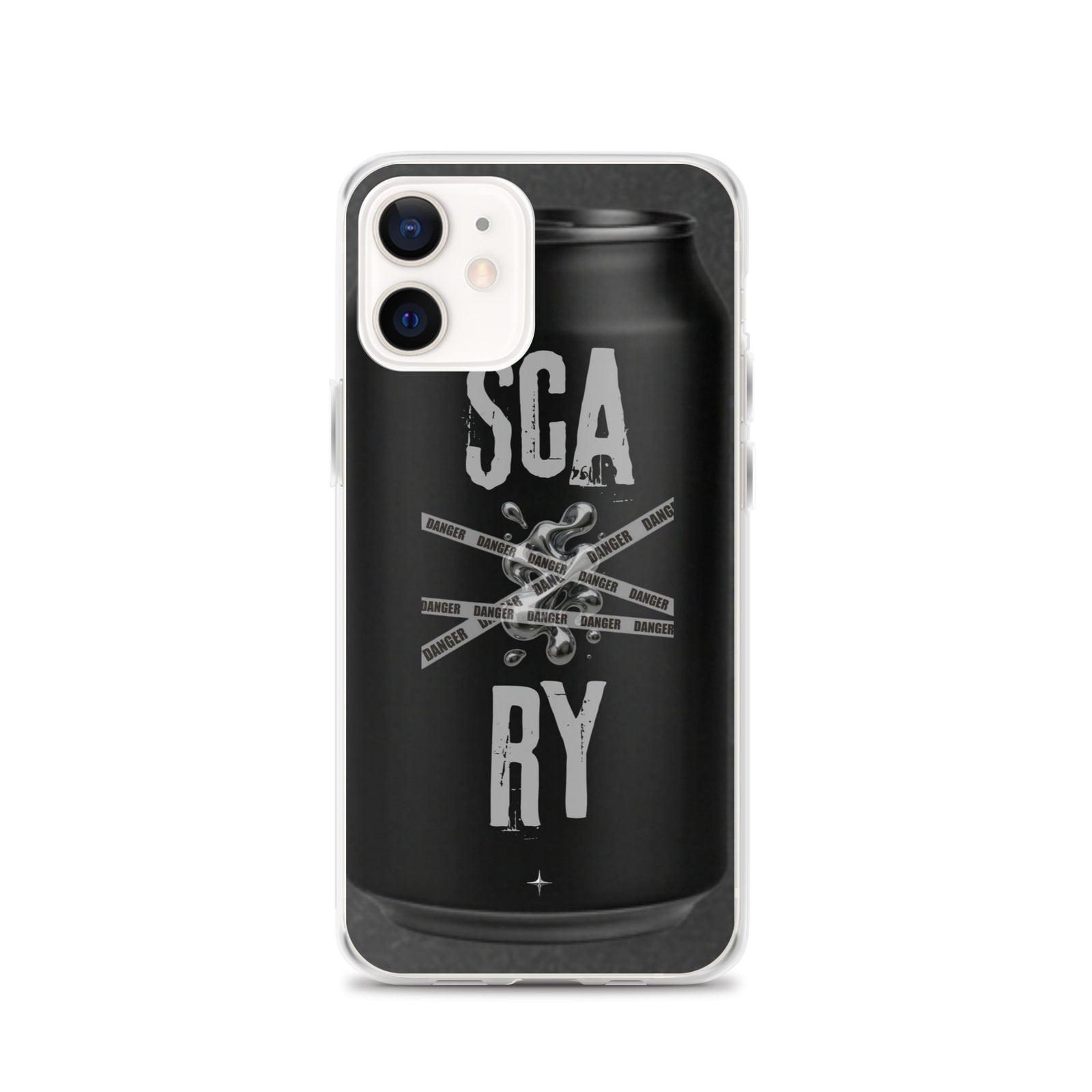 Rebel Press black clear iphone case 12 can inspired design streetwear minimal black edition case