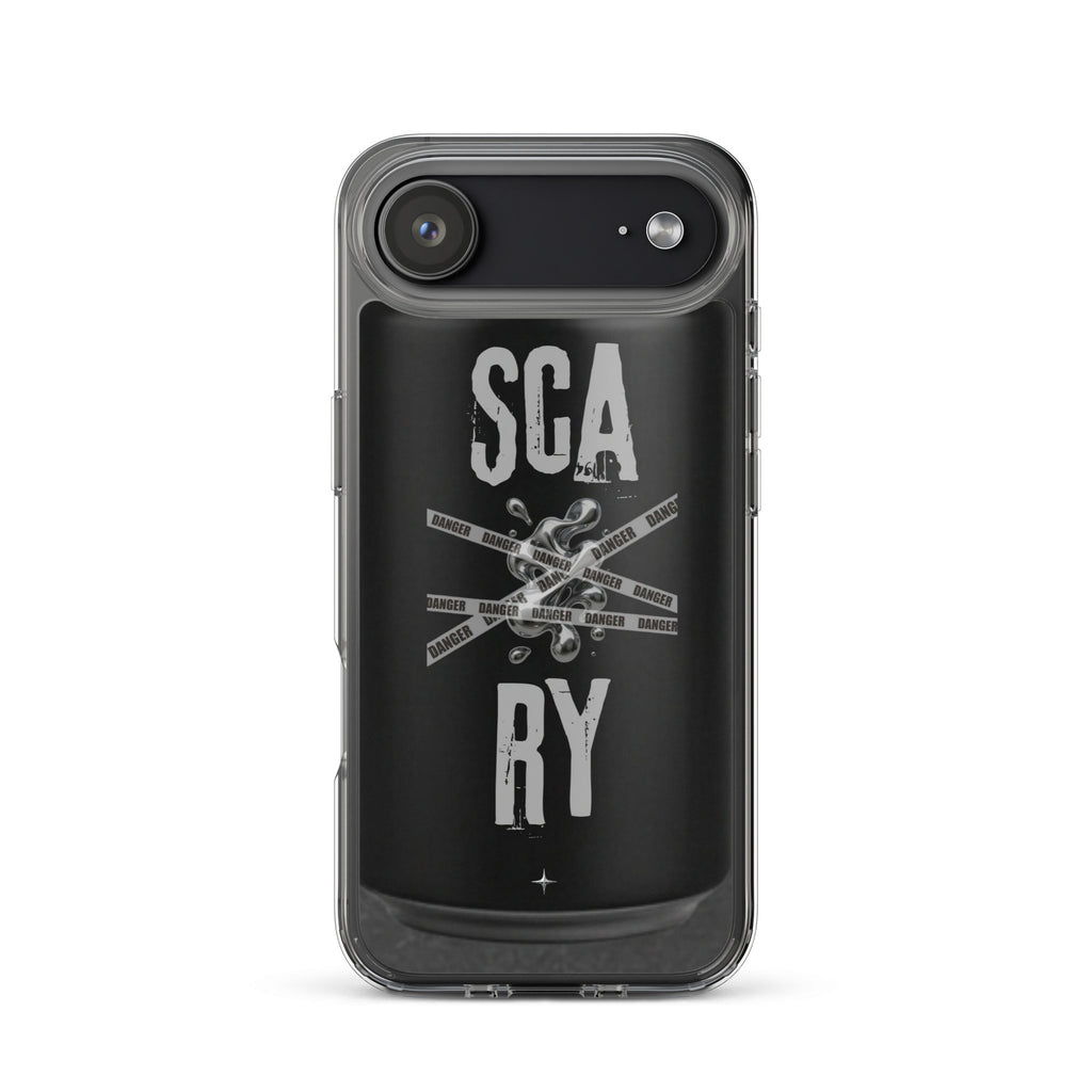 Rebel Press black clear iphone case 17 air can inspired design streetwear minimal black edition case