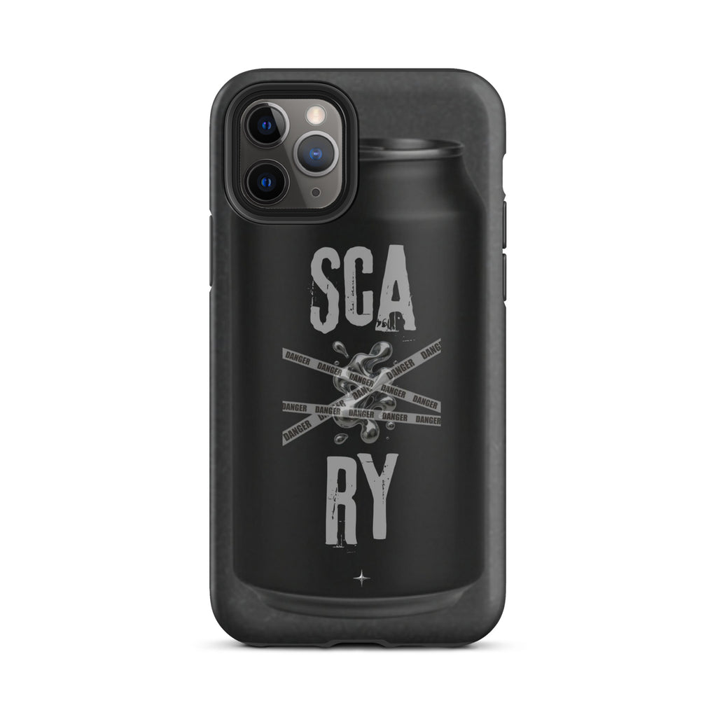 Rebel Press black tough iphone case 11 pro can inspired design streetwear minimal black edition case