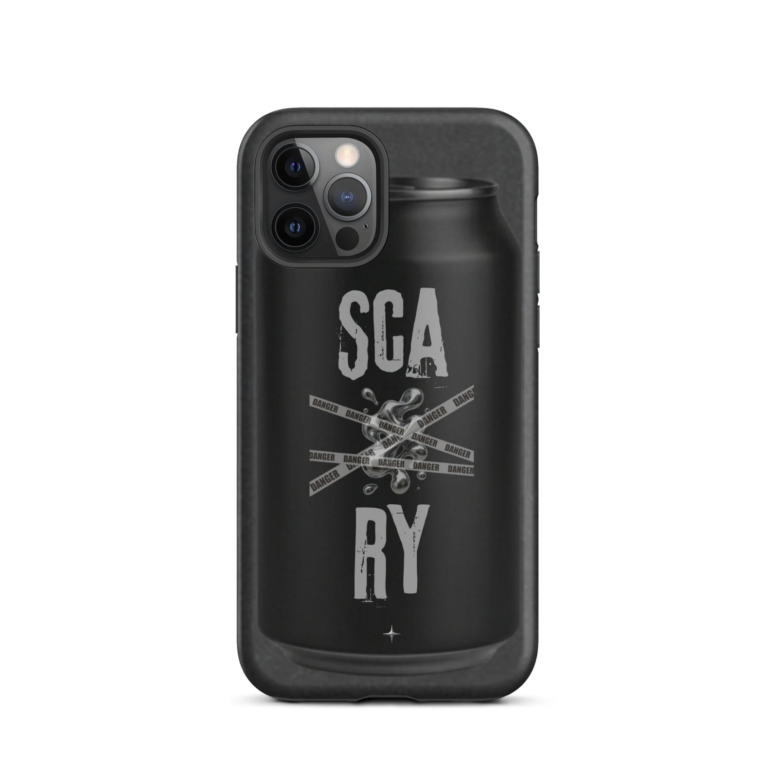 Rebel Press black tough iphone case 12 pro can inspired design streetwear minimal black edition case