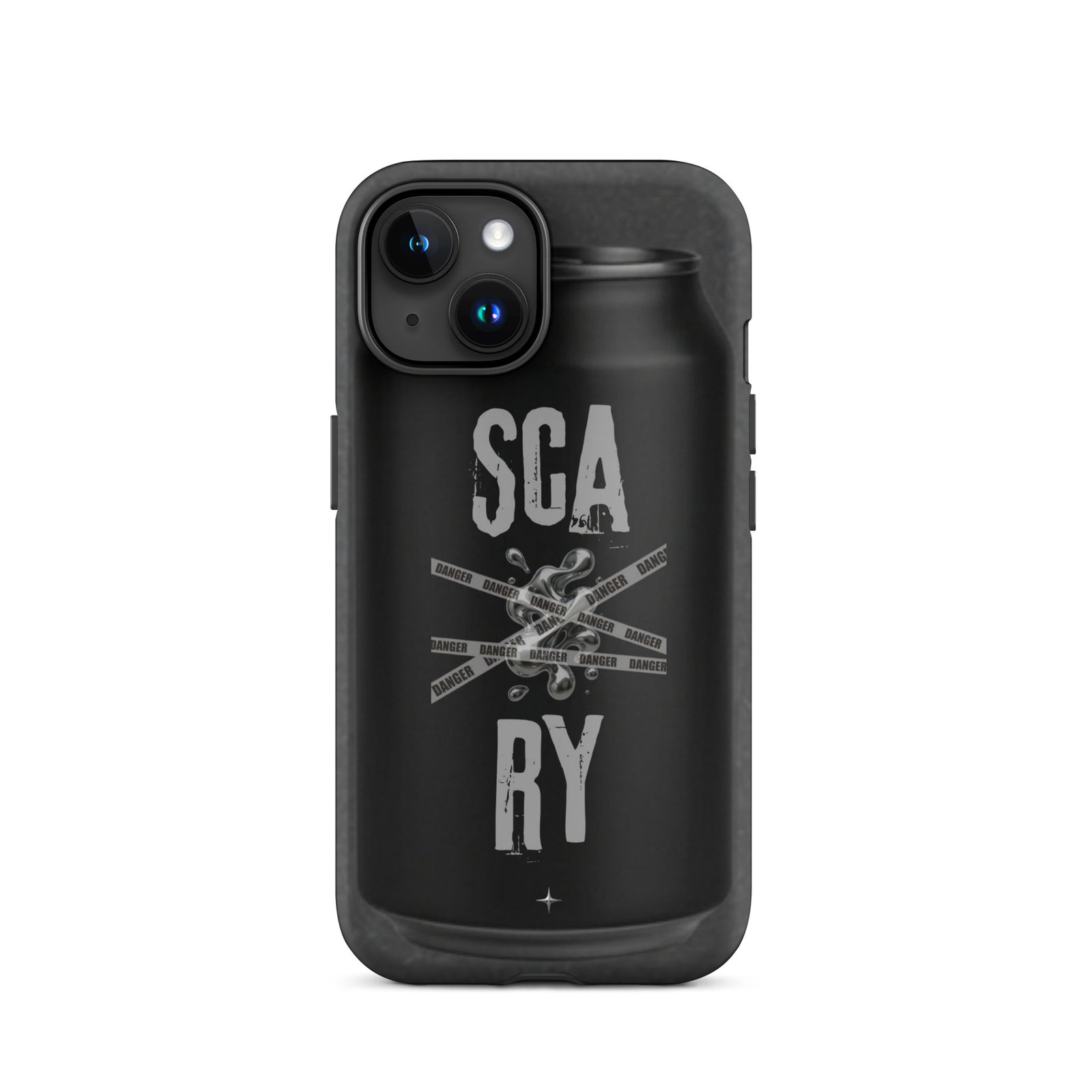 Rebel Press black tough iphone case 15 can inspired design streetwear minimal black edition case
