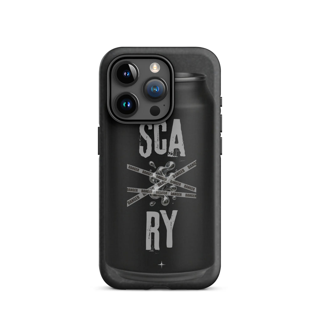Rebel Press black tough iphone case 15 pro can inspired design streetwear minimal black edition case