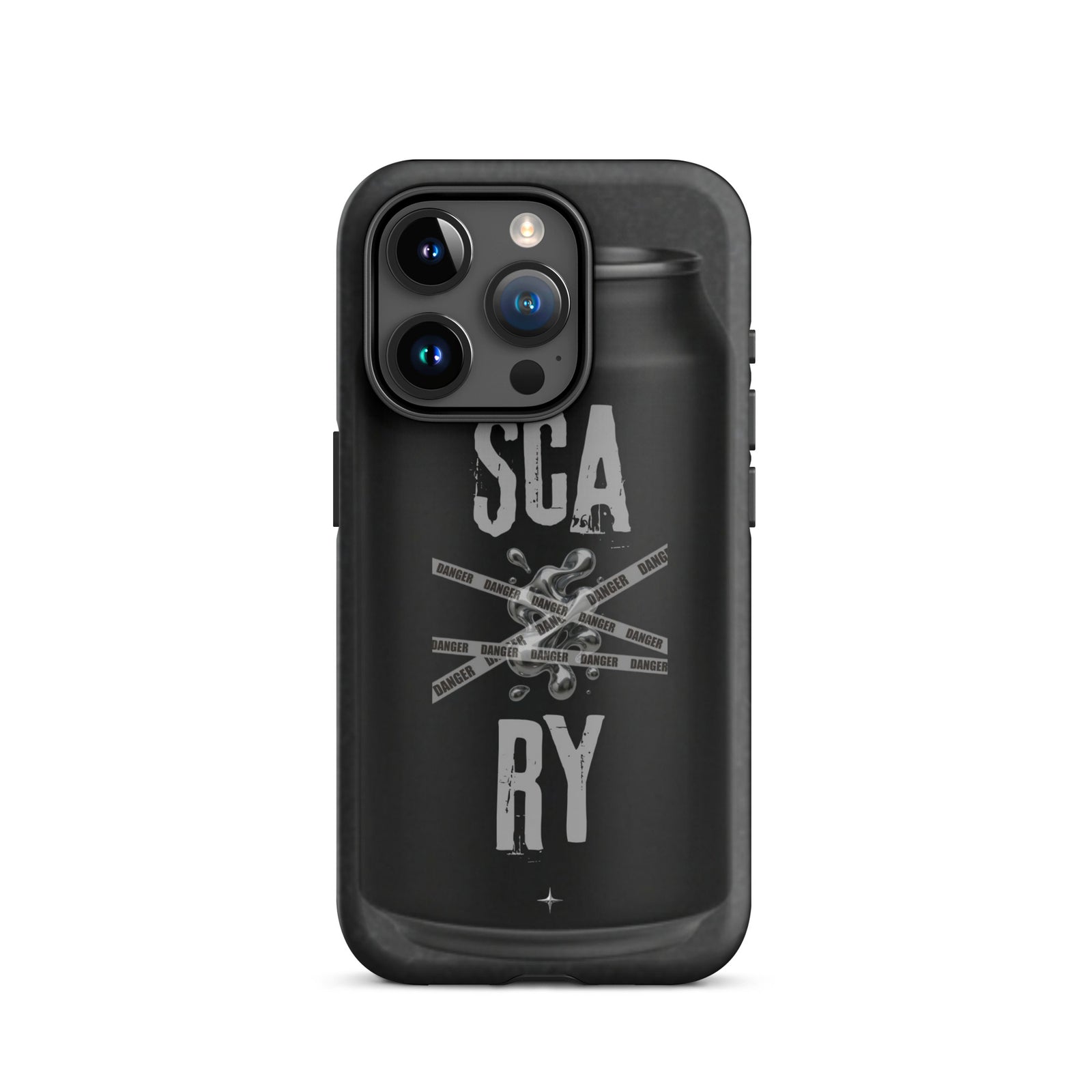 Rebel Press black tough iphone case 15 pro can inspired design streetwear minimal black edition case