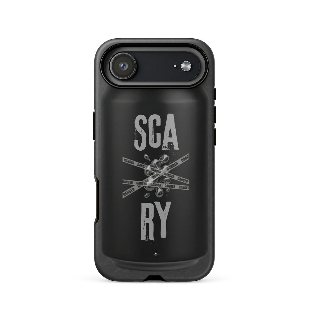 Rebel Press black tough iphone case 17 air can inspired design streetwear minimal black edition case