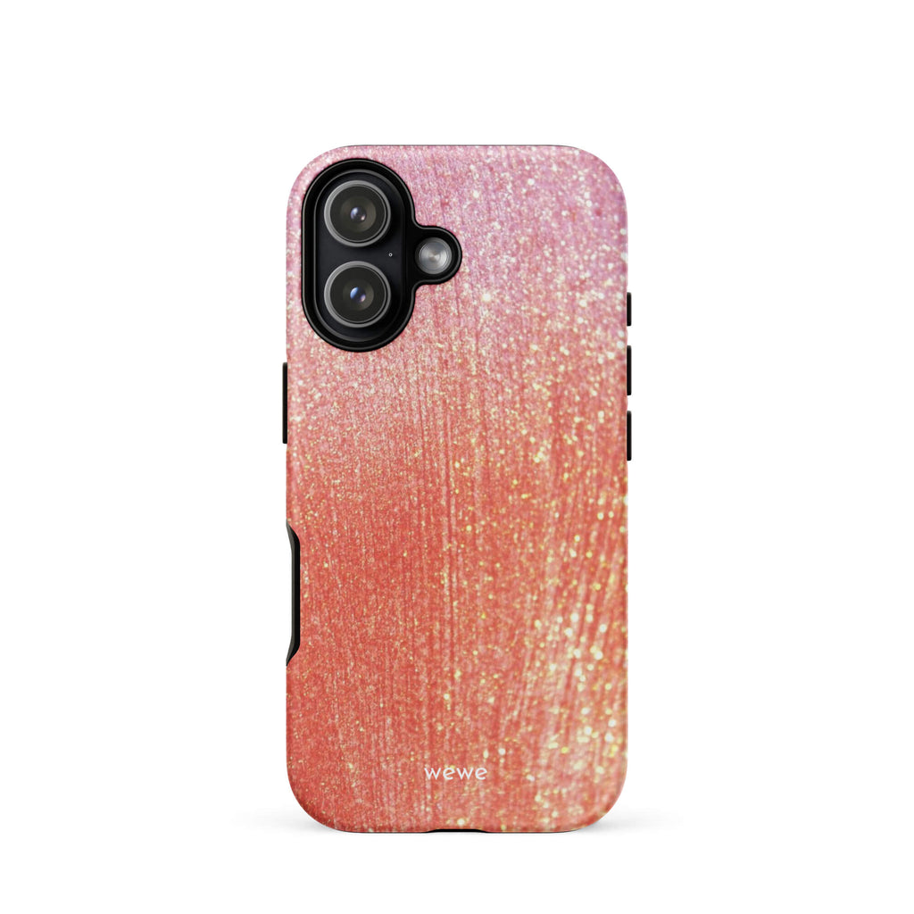 Custom sunset flecks iphone case 17 soft warm vibes.
