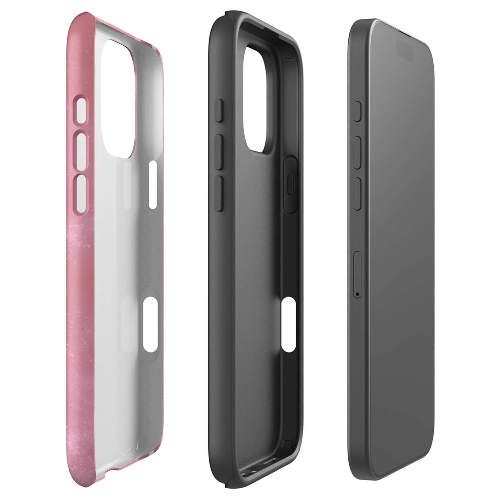 Custom shimmering stardust iphone case 16 pro max dual-layer shockproof protection.