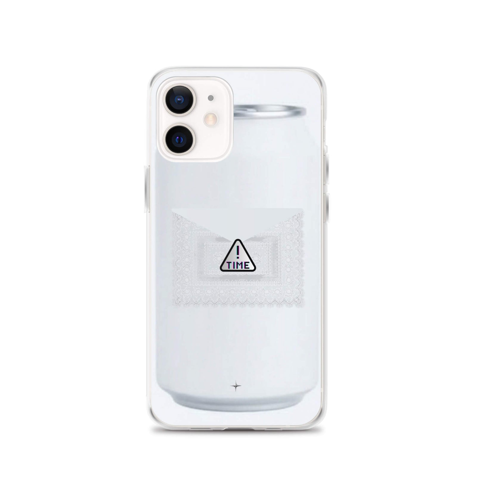 Silent Object white clear iphone 12 case clean minimal aesthetic simple modern case