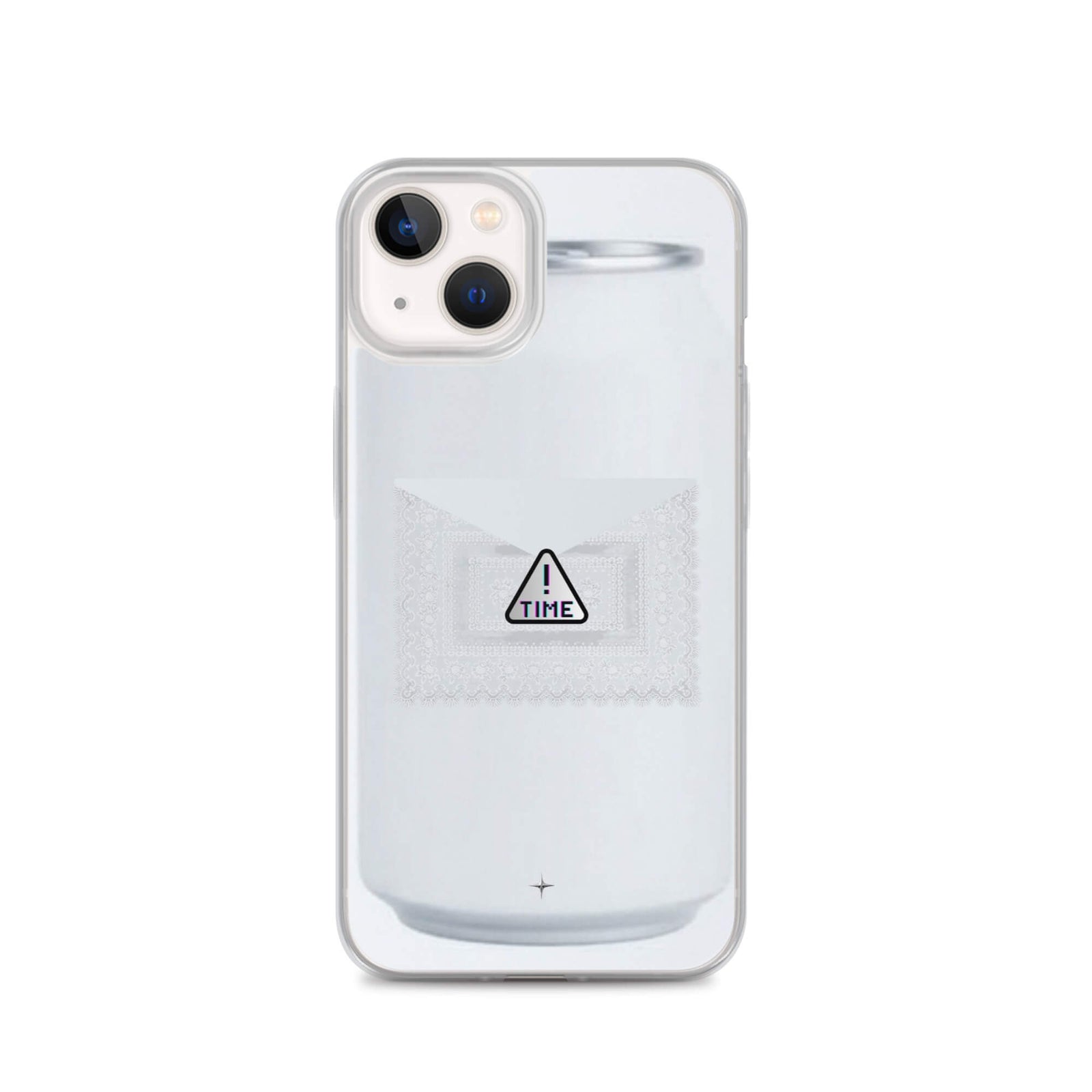 Silent Object white clear iphone 13 case clean minimal aesthetic simple modern case