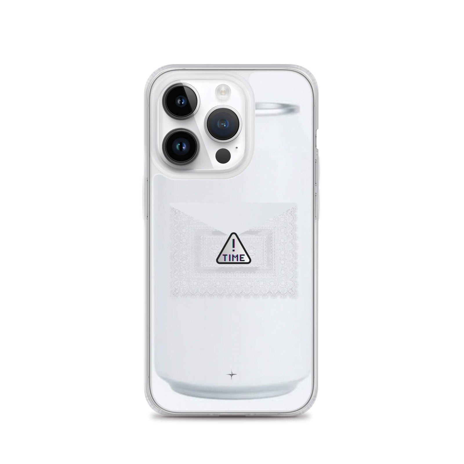 Silent Object white clear iphone 14 pro case clean minimal aesthetic simple modern case