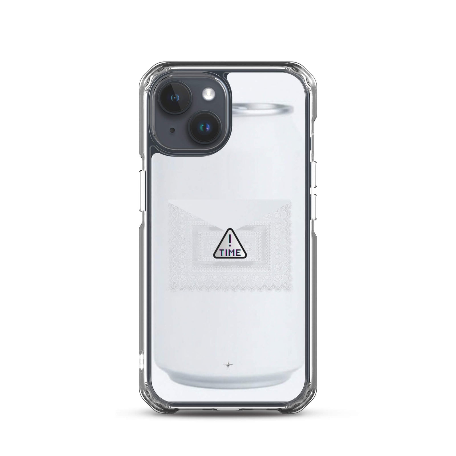 Silent Object white clear iphone 15 case clean minimal aesthetic simple modern case