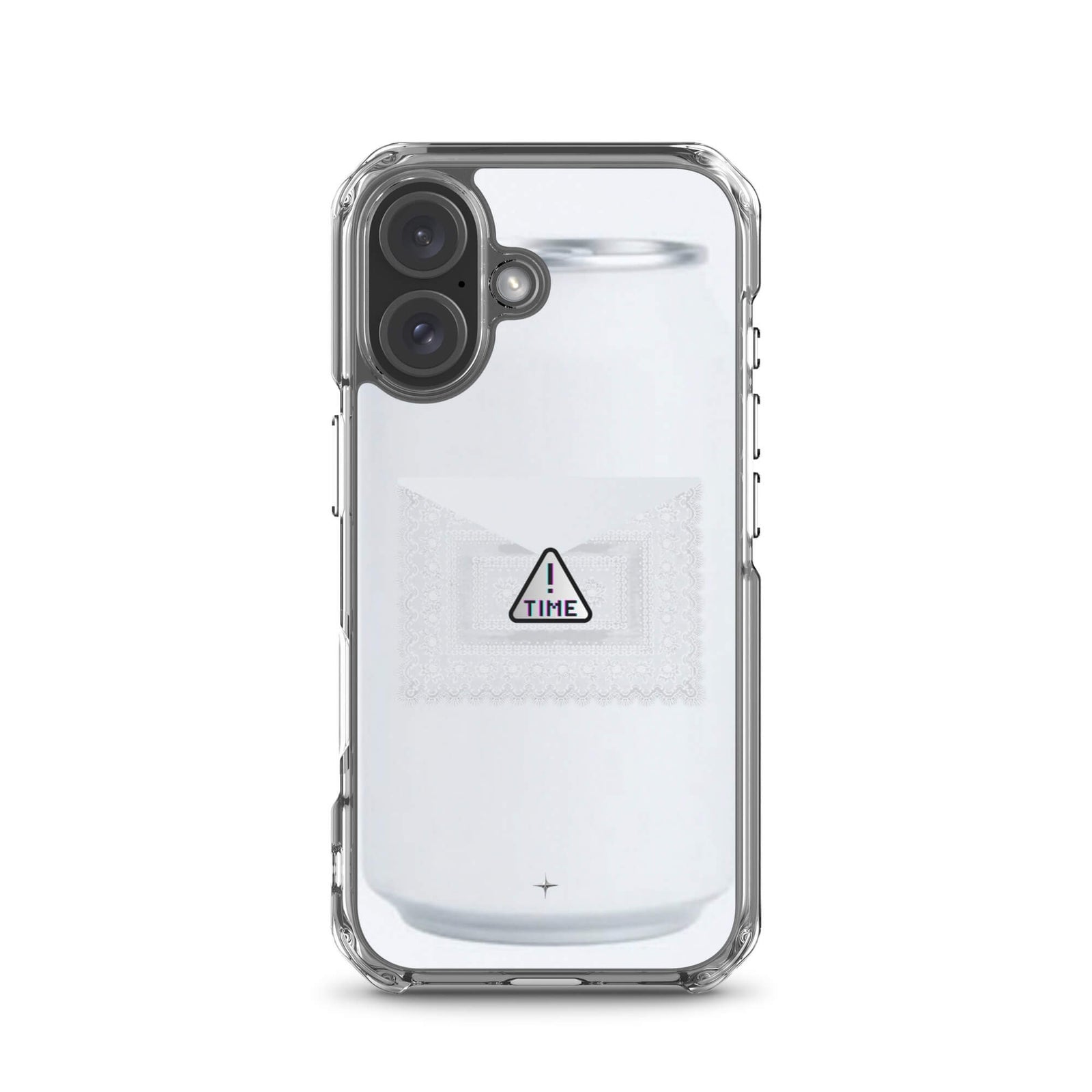 Silent Object white clear iphone 16 case clean minimal aesthetic simple modern case