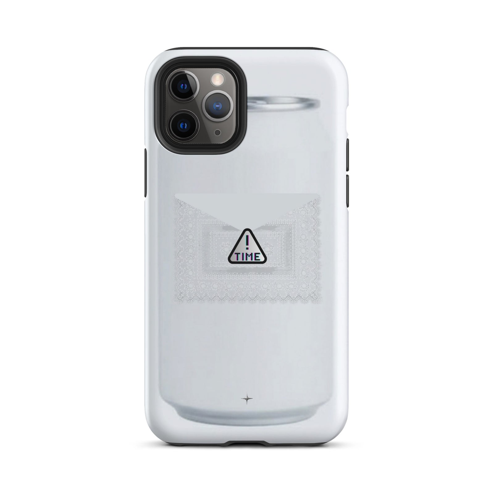 Silent Object white tough iphone 11 pro case clean minimal aesthetic simple modern case
