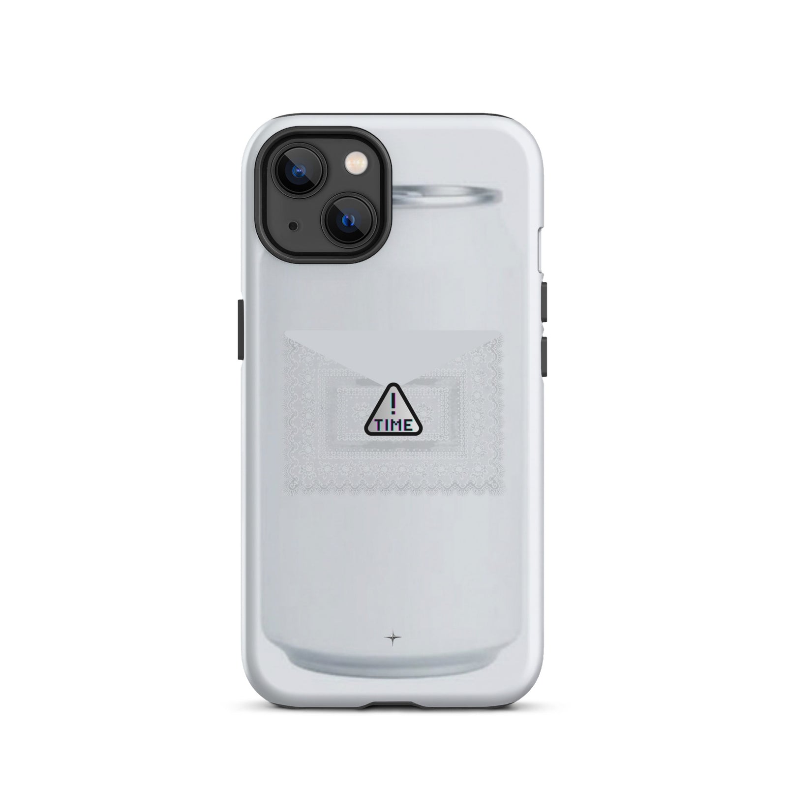 Silent Object white tough iphone 13 case clean minimal aesthetic simple modern case