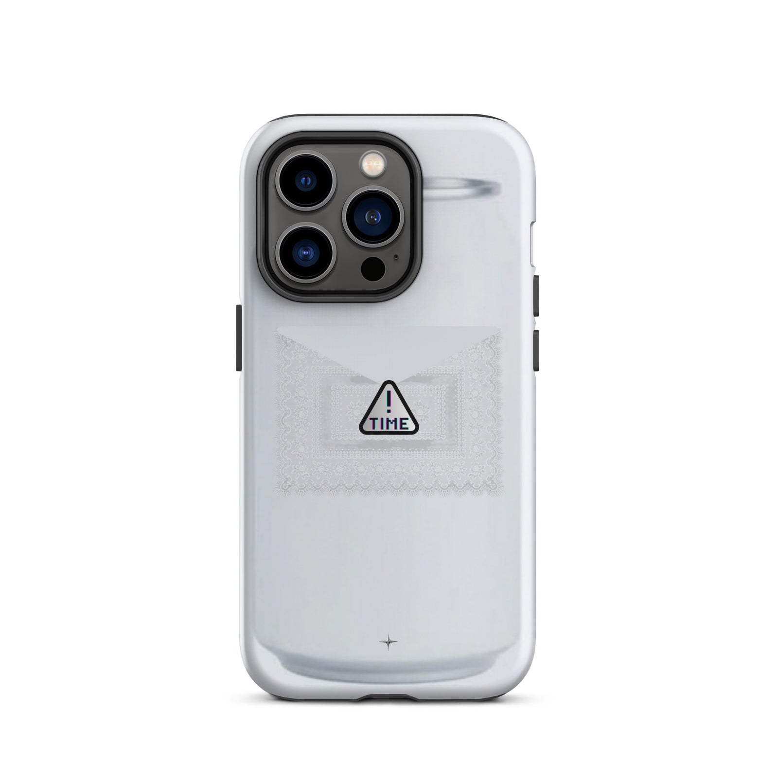Silent Object white tough iphone 14 pro case clean minimal aesthetic simple modern case