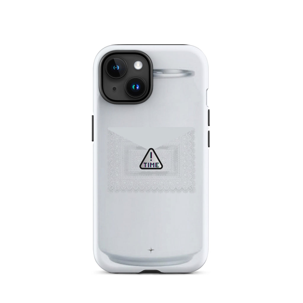 Silent Object white tough iphone 15 case clean minimal aesthetic simple modern case