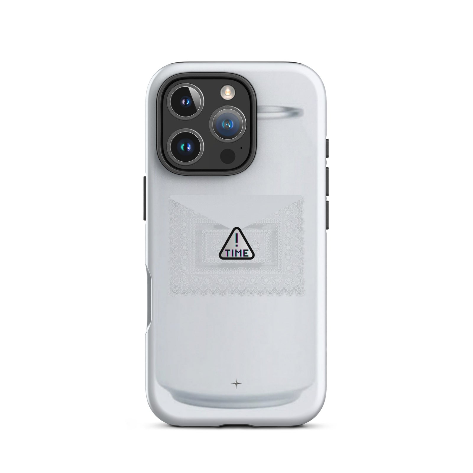 Silent Object white tough iphone 16 pro case clean minimal aesthetic simple modern case