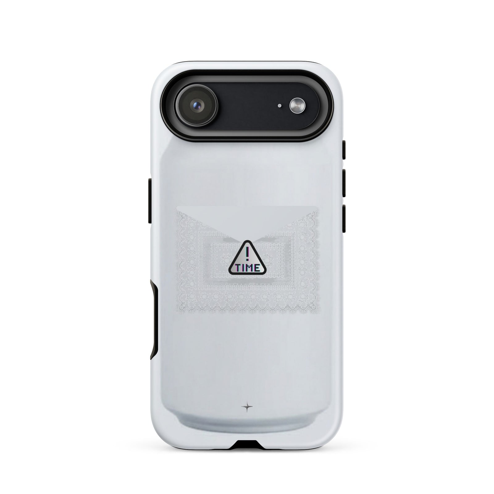 Silent Object white tough iphone 17 air case clean minimal aesthetic simple modern case