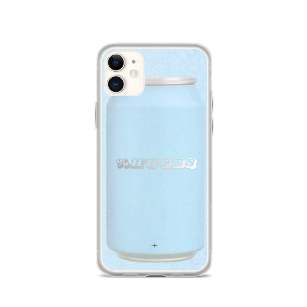 Sky Soda light blue clear iPhone case 11 can aesthetic minimal pastel blue design case