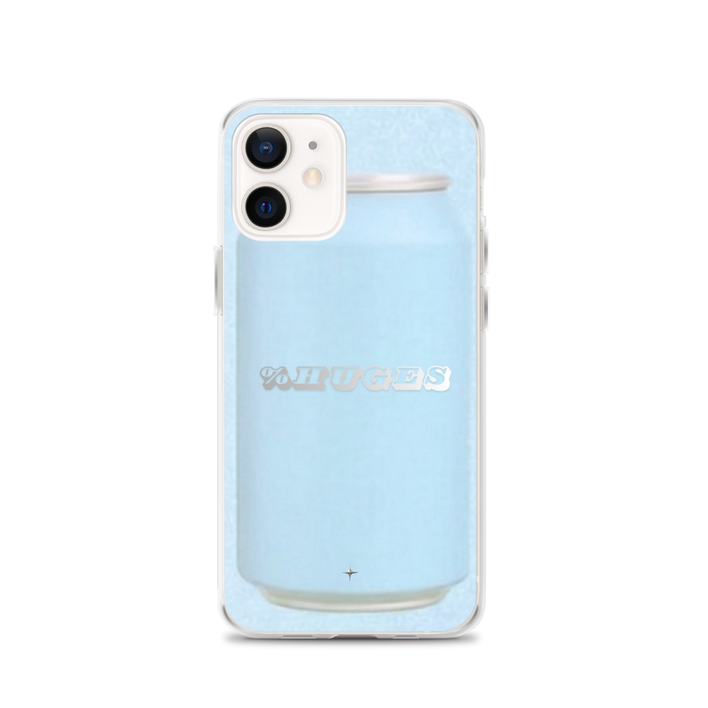 Sky Soda light blue clear iPhone case 12 can aesthetic minimal pastel blue design case
