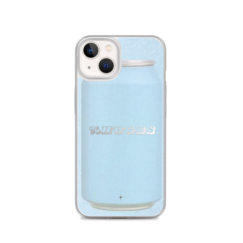 Sky Soda light blue clear iPhone case 13 can aesthetic minimal pastel blue design case