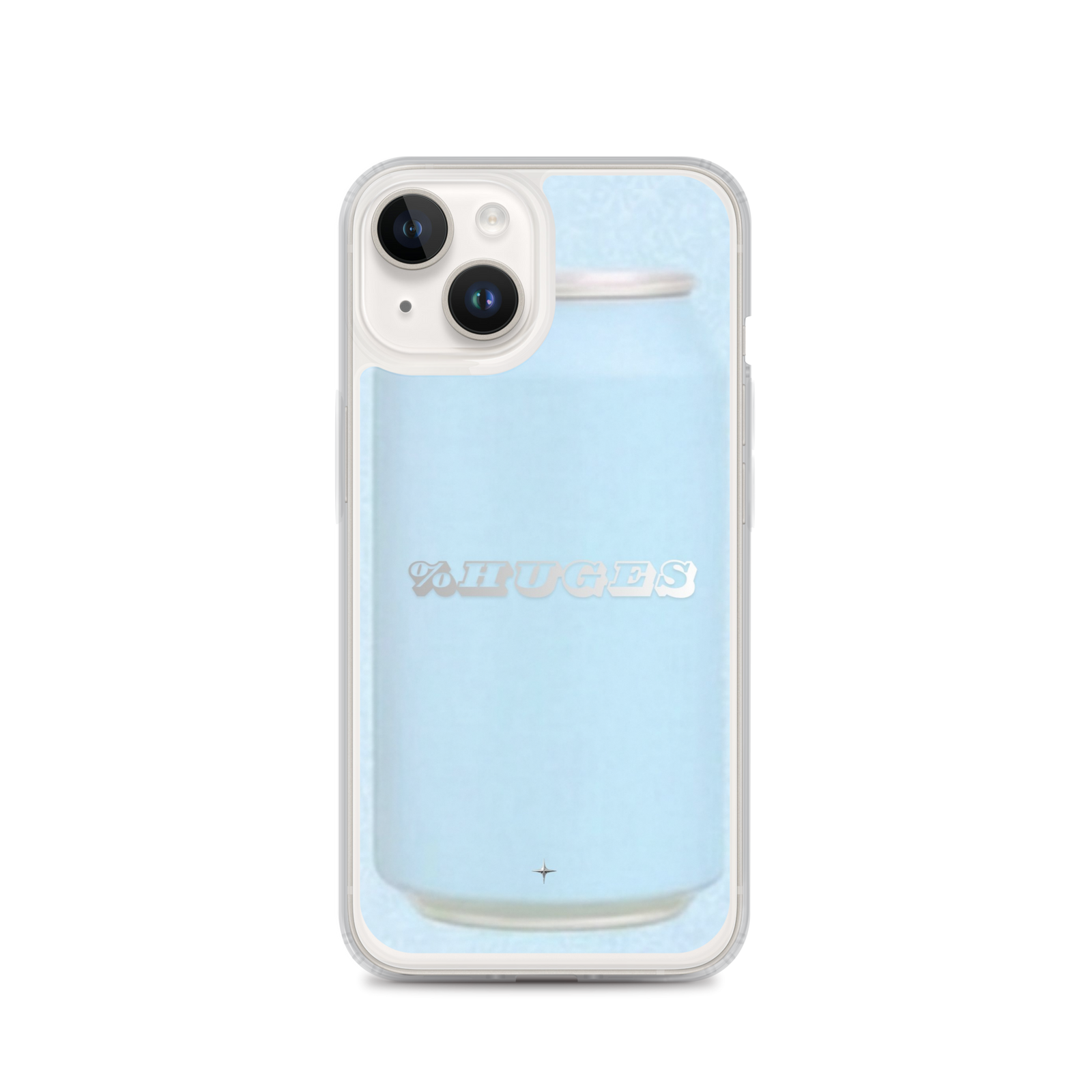 Sky Soda light blue clear iPhone case 14 can aesthetic minimal pastel blue design case