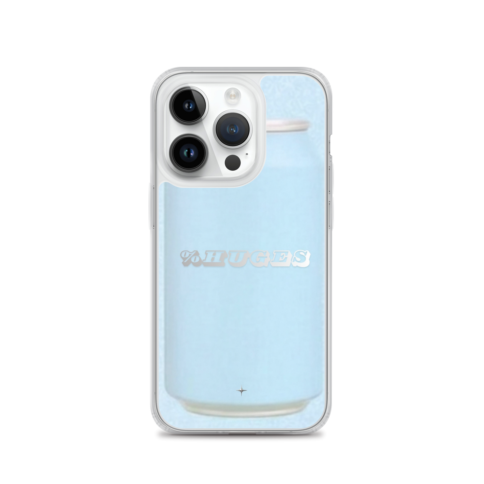 Sky Soda light blue clear iPhone case 14 pro can aesthetic minimal pastel blue design case