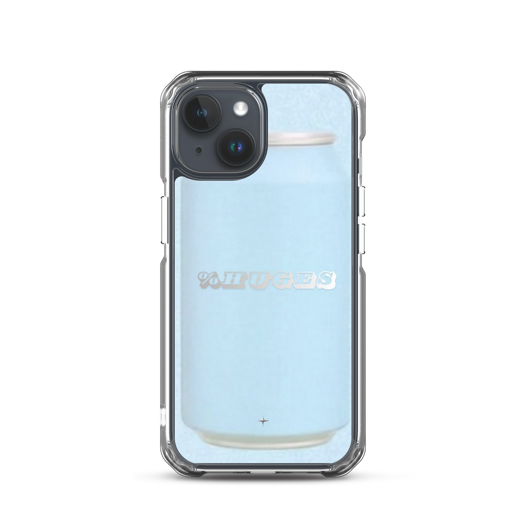 Sky Soda light blue clear iPhone case 15 can aesthetic minimal pastel blue design case