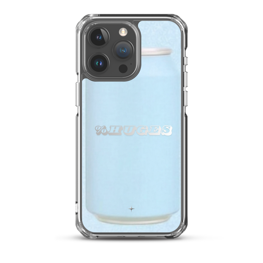 Sky Soda light blue clear iPhone case 15 pro can aesthetic minimal pastel blue design case