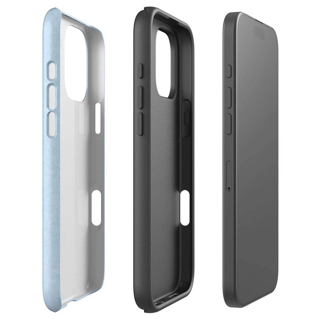Sky Soda light blue tough iPhone case 16 pro max can aesthetic minimal pastel blue design case