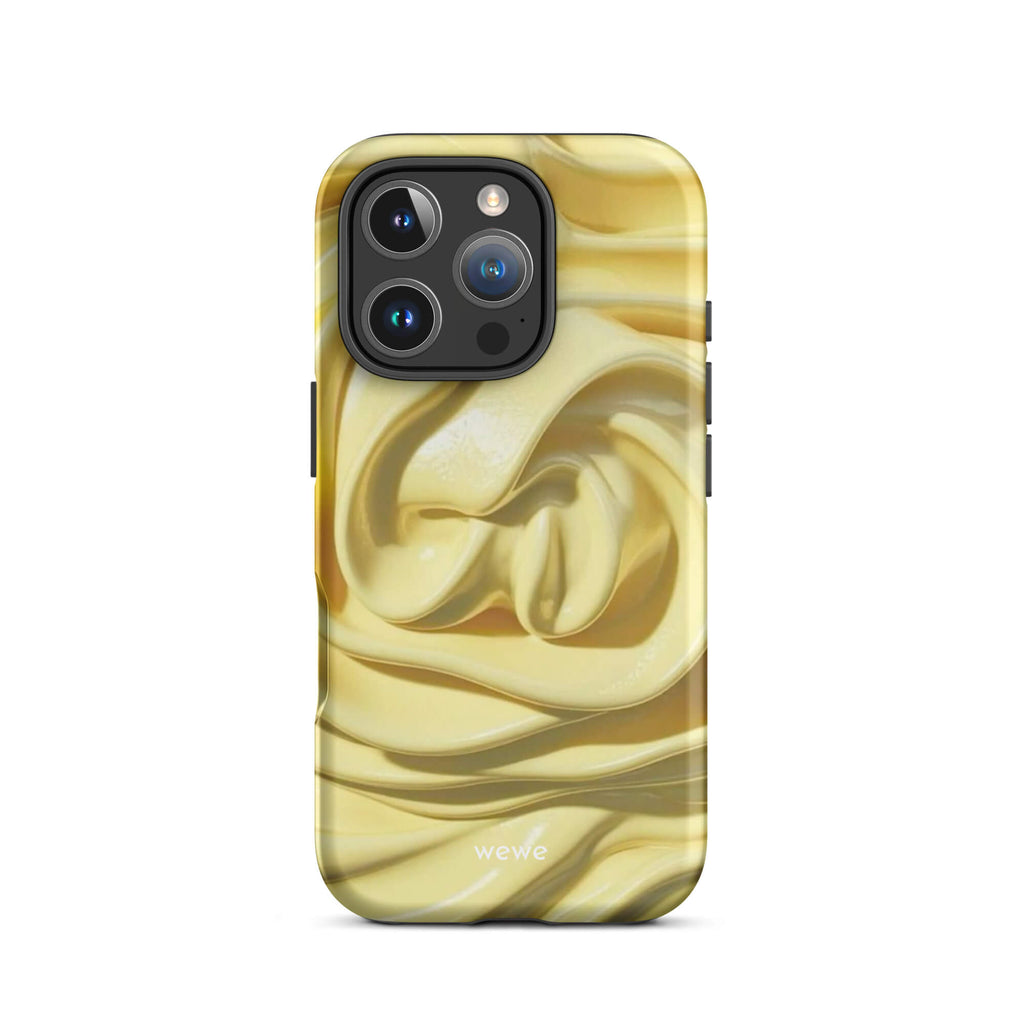Custom whipped cream iphone case 16 pro elegant design.