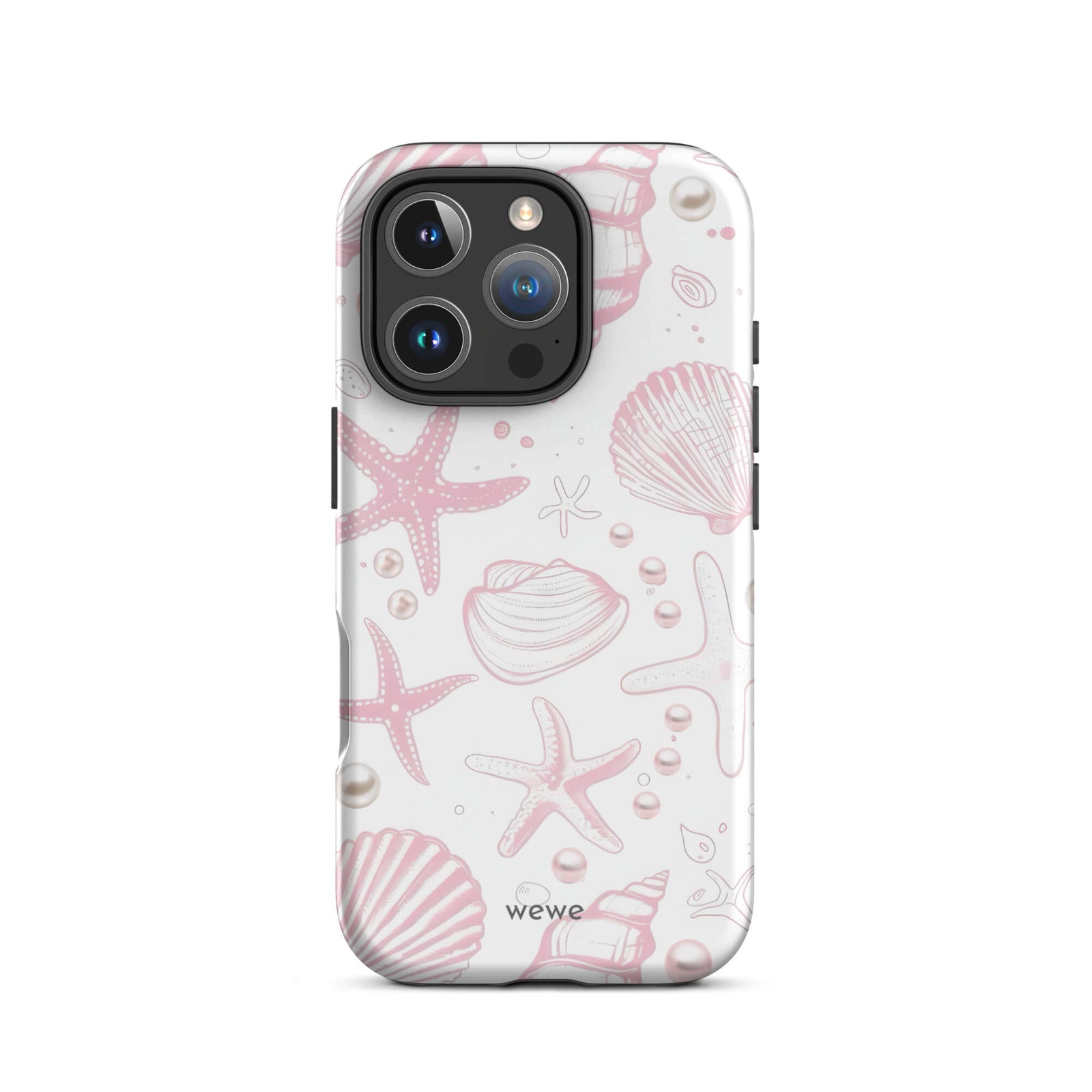 Custom beach bloom iphone case 16 pro starfish and seashell.