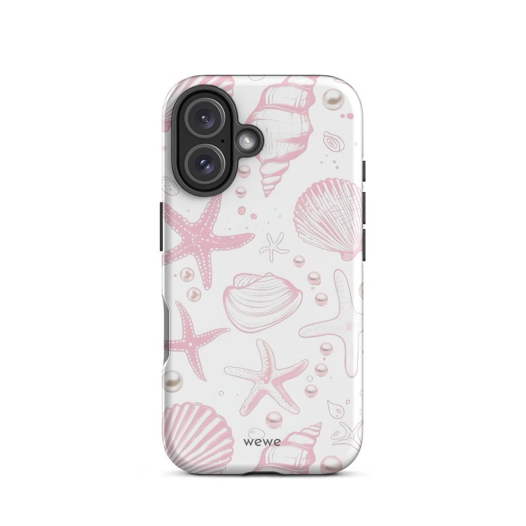Custom beach bloom iphone case 16 starfish and seashell.